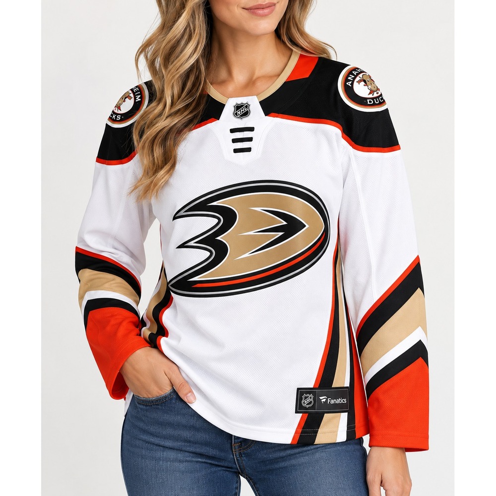 Anaheim Ducks Fanatics Breakaway Away Hockey Jersey White NHL Womens Small